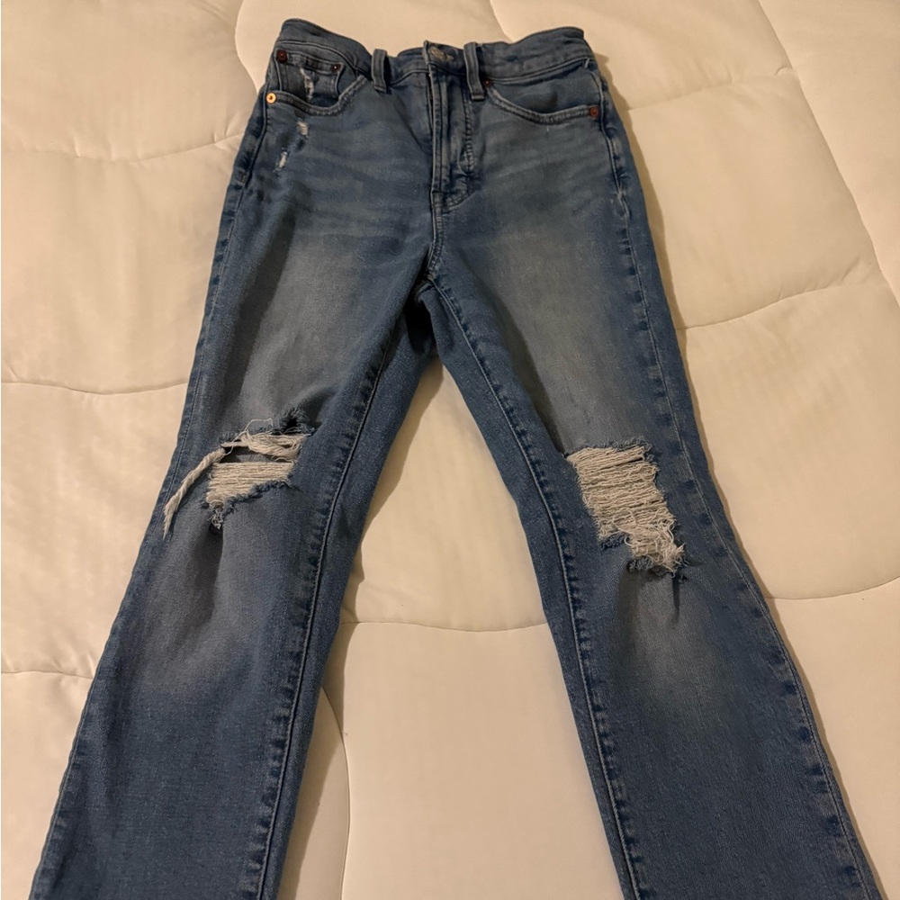 Madewell Classic‎ Blue Ripped Jeans Perfect Vintage Jean